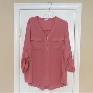 Blush 3/4 Length Blouse/Tunic